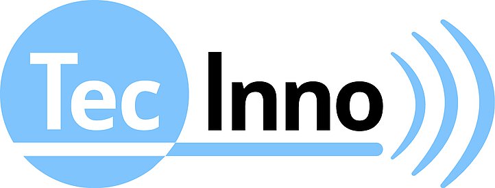 Logo TecInno Logo TecInno, der Schuh, der Hindernisse erkennt